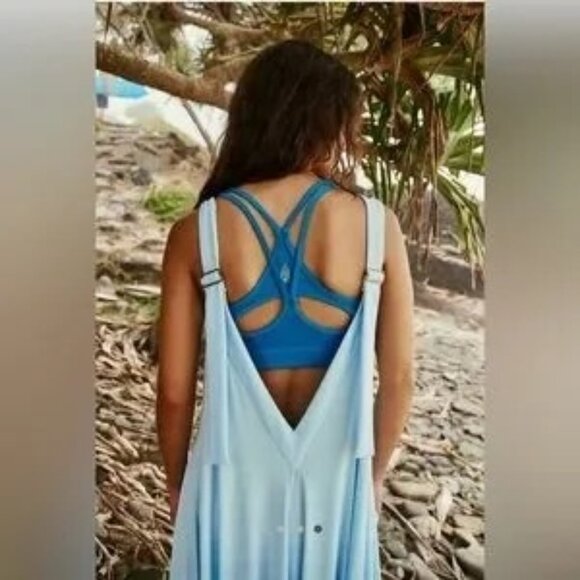 FREE PEOPLE Movement Boardwalk Blue Seven Star Wide Leg Jumpsuit Size XS NEW NWT - Picture 5 of 5